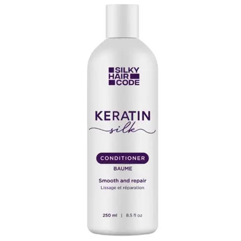 KERATIN SILK intesyvaus poveikio pažeistą plaukų struktūrą atstatantis balzamas